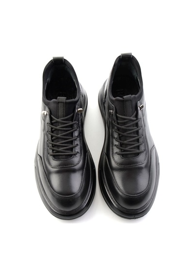 Bambi Siyah Napa Hakiki Deri Erkek Sneaker E01080205543