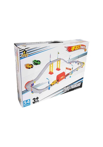 Erdem Toys Garaj Otopark Yarış Seti Metal Arabalı (54 Parça)