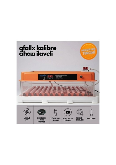 Evonest Kuluçka Makinesi Gfallx Dönüşüm-ek Performans-120 Yumurtalık Turuncu Renk