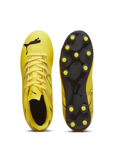 Puma Attacanto Fg/ag Erkek Krampon Çim Halı Saha Uyumlu Siyah Futbol Ayakkabısı Sarı
