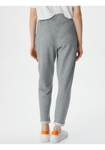 Koton Jogger Pantolon Beli Lastikli Cep Detaylı Gri 4wak30066ek 4WAK30066EK035 Gri