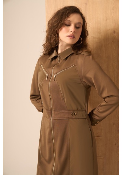 Ftz Women Kadın Safir Elbise Kahve 31261 Kahve