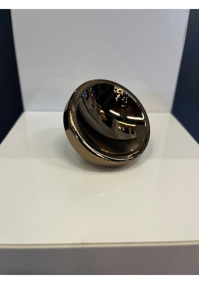 Hiro Metal Düğme Kulp Koyu Bronz Renk Tek Delik Dolap Kapak Modern Çekmece Tv Ünite Mobilya Kulbu Bronz