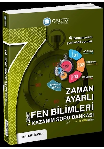 Çanta Yayınları 7.sınıf Fen Bilimleri Zaman Ayarlı Kazanım Soru Bankası