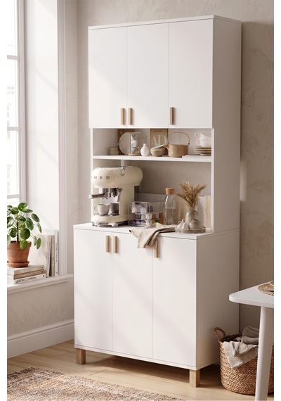 Oslo 45 Cm Derinlik Çok Amaçlı Mutfak Dolabı Kahve Köşesi Kiler Erzak Airfry Dolabı Terek Beyaz Ol13-w Oslo 45 Cm Derinlik Çok Amaçlı Mutfak Dolabı Kahve Köşesi Kiler Erzak Airfry Dolabı Terek Beyaz Ol13-w