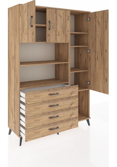 Hyperion Dolap 8 Raflı 4 Çekmeceli 3 Kapaklı 132x44x195 Çam-çam/çam Atlas Çam/atlas Çam Hyperion Dolap 8 Raflı 4 Çekmeceli 3 Kapaklı 132x44x195 Çam-çam/çam Atlas Çam/atlas Çam