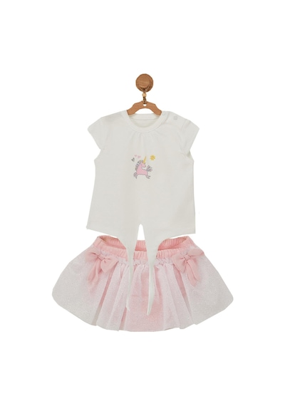 Dear Enika Andywawa Kız Bebek Unicorn Motifli Bağlama Detaylı Alt Üst Takım Ac22718 001