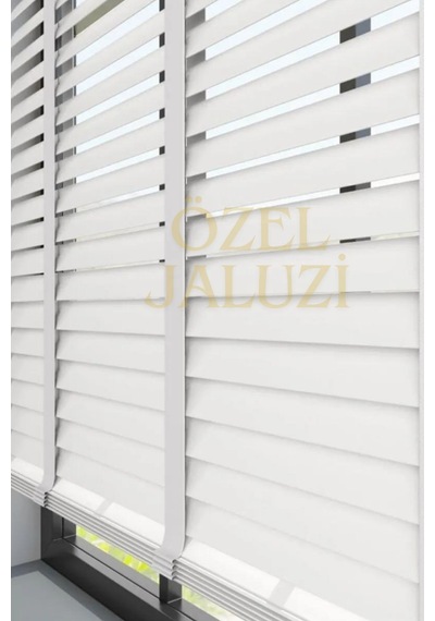 Beyaz 50 Mm Ahşap Jaluzi Beyaz
