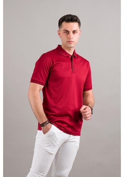Nehir By Faruk Ülker Polo Yaka Çıtçıtlı Merserize Erkek Tişört