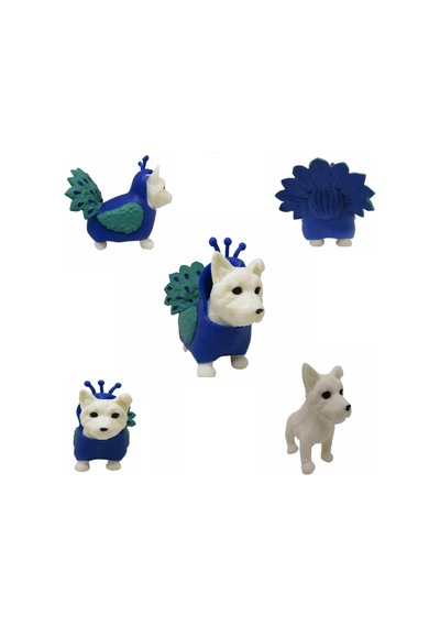 Dress Your Puppy Kostümlü Esneyen Figürler Köpek Tavus Kuşu Isviç