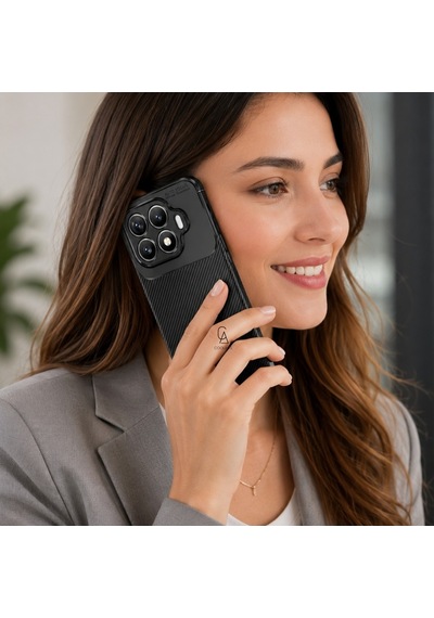 Xiaomi Mi 17t Uyumlu Kılıf Karbon Tasarım Kamera Korumalı Silikon Telefon Kılıfı Kapak Siyah