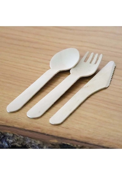Ekolojik Tahta Bıçak 16.5 Cm - 100'lü 16 X 27