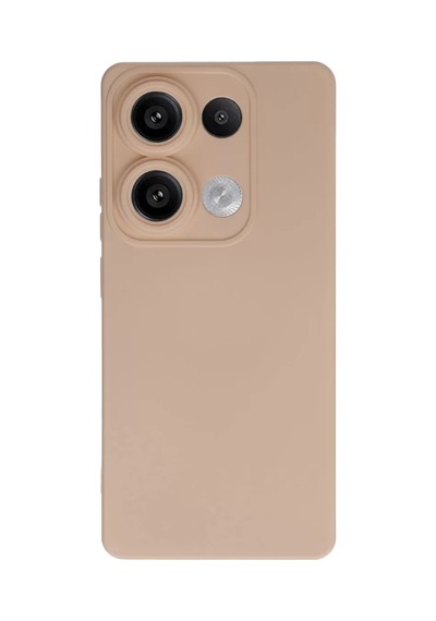 Xiaomi Redmi Note 13 4g Uyumlu Kılıf Nano İçi Kadife Silikon - Pudra