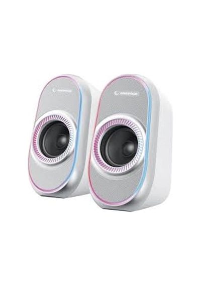 Rampage Rms-x3 2.0 6w Bluetooth Özellikli Beyaz Multimedia Rgb Işıklı Gaming Usb Speaker Kdo