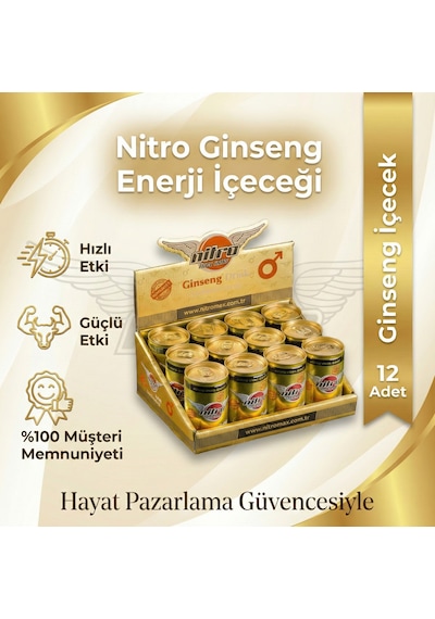 Nitro Ginsengli +18 Performans Enerji Içeceği - 12 Adet Gizli Gönderim