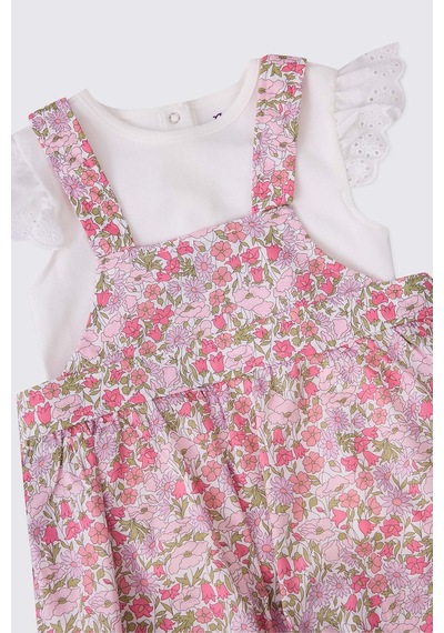 Panço Liberty Kumaş Yenidoğan Pembe 2'li Takım