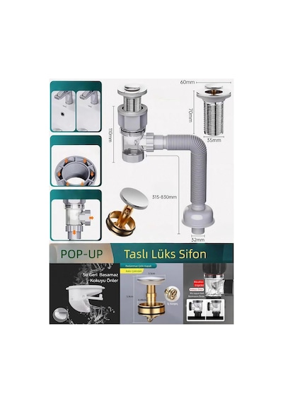 Mat Kapuçino Renkli Seramik 75 Cm Lavabo, Şık 508 Yeşil