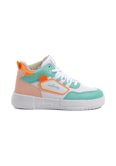 Walkway Nefertiti Beyaz-su Yeşili Unisex Hi Sneaker 001