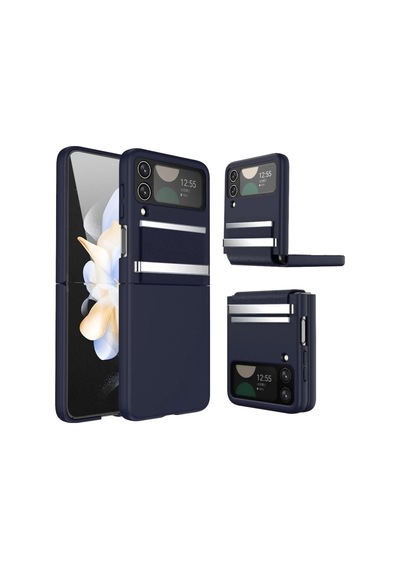 Samsung Galaxy Z Flip 4 Kılıf Belt Flip Kapak - Lacivert