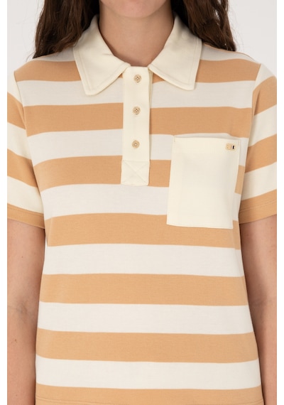 U.S. Polo Assn. Kadın Camel Cepli Polo Yaka Tişört 50306713-VR015