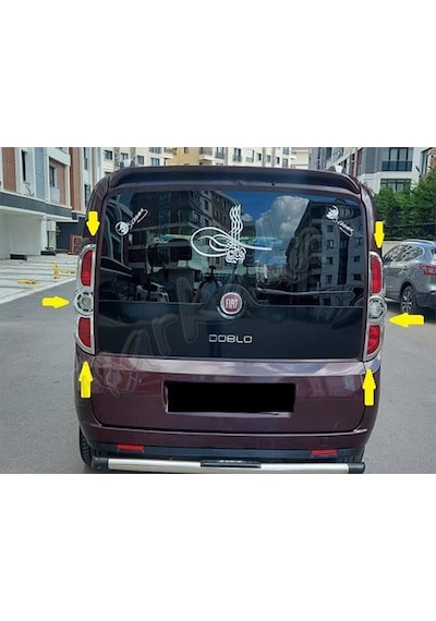 Fiat Doblo Krom Stop Çerçevesi 2010-2014 2 Parça Abs Krom