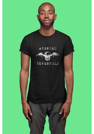 Adrift Ko Buta Avenged Sevenfold Baskılı Unisex Siyah Tişört Tk1236 Siyah