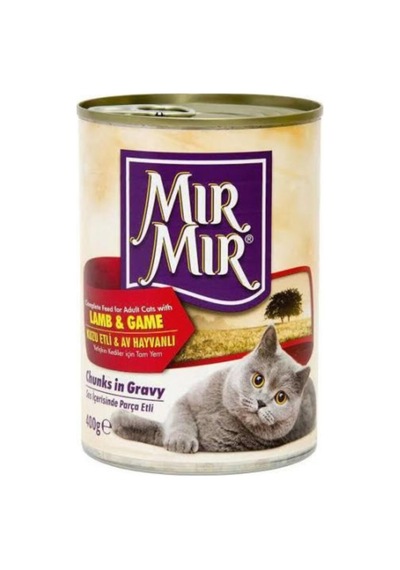 Mır Mır Mırmır Kedi Konserve 12x400 Gr Kuzu Etli Av Hayvanlı