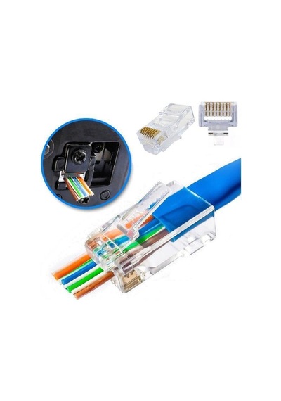 Yeni Nesil Rj45  Konnektör Ez Rj45 Konnektör 100  Adet
