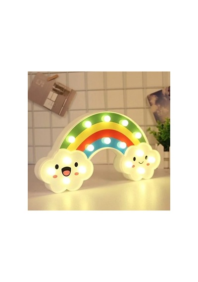 River World Gece Lambası Led Gökkuşağı Gülen Bulutlu Çok Renkli 11873132