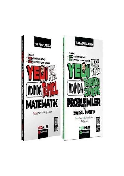 Mehmet Bilge Yıldız 7 Adımda Temel Matematik Problemler Konu Anlatımlı Soru Bankası Seti