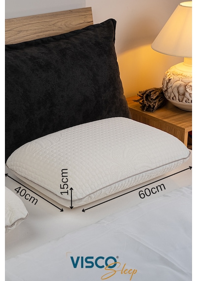 Visco Yastık Doğal Viskon Kılıf Ergonomik Yastık 60 x 40 x 15 CM