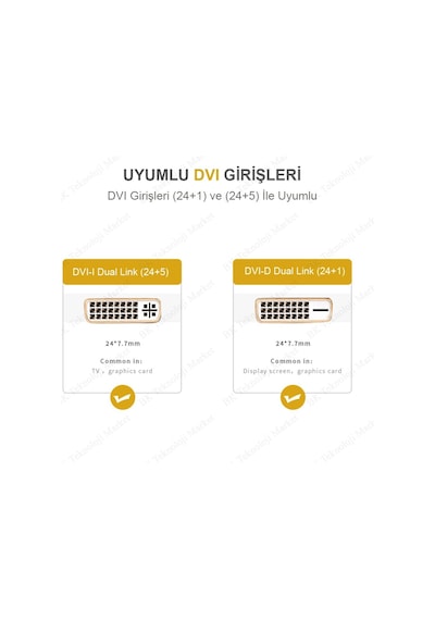 Hdmı Erkek - Dvı Dişi 24+5 Dönüştürücü