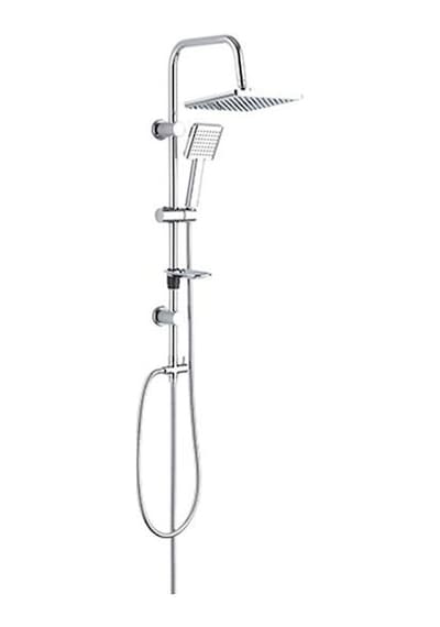 Tema Rain Plus Tetra Sürgülü Banyo Duş Takımı Seti Paslanmaz Boru Krom