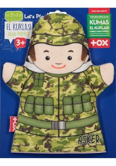 Tox Asker Meslekler Keçe El Kukla T331 . Eğitici Oyuncak
