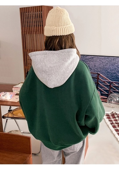 Kadın Yeşil Suppose Baskılı Oversize Sweatshirt Yeşil