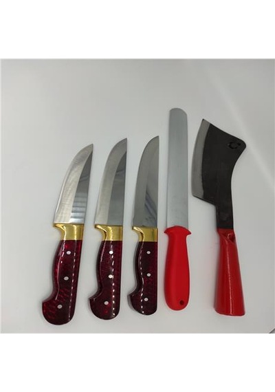 Mika Saplı Kırmızı 5 Parça Kurban Seti