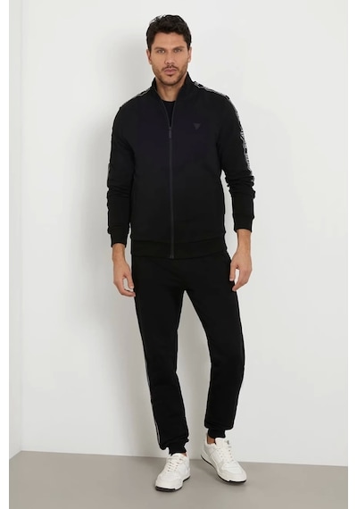 Guess Erkek Siyah Dik Yaka Zip Ceket