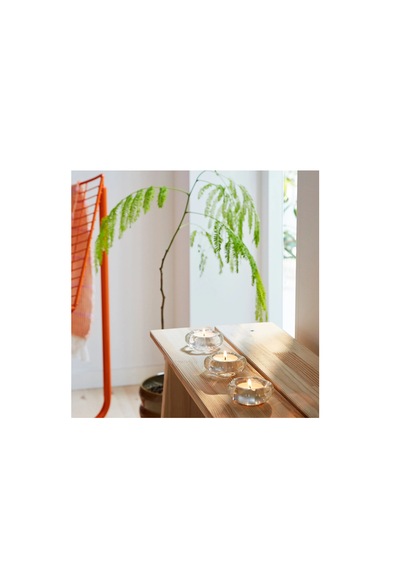 Ikea Bladfågel Tealight Mumluk, Saydam Cam, 3 Cm Beyaz