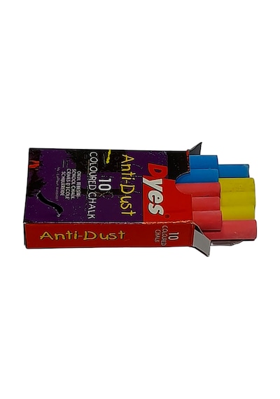 Dyes 10Lu Karbonatlı Renkli Tozsuz Tebeşir