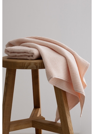 Ivory Somon Fitilli Mikro Fiber %100 Pamuk 2li El Yüz Havlusu Set Somon