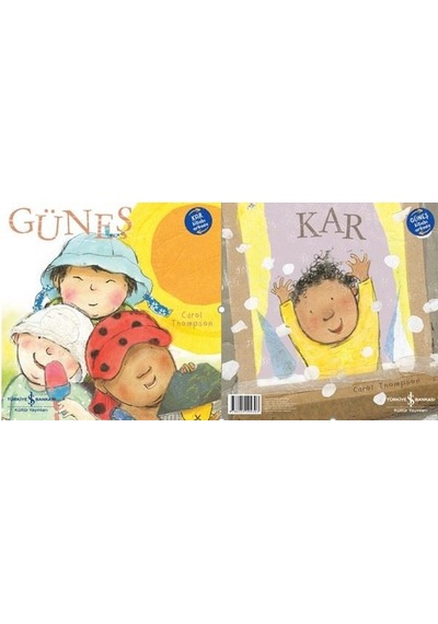 Güneş-Kar-İki Kitap Bir Arada - Carol Thompson - İş Bankası Kültür Yayınları
