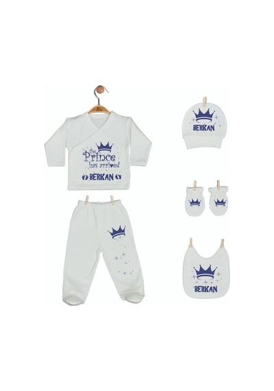 Pia Baby Gl 1907-05 İsme Özel Beşli Zıbın Set Krem