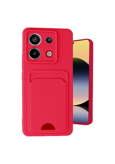 Redmi Note 13 Pro 5g Kılıf Kelvin Kartvizitli Silikon - Kırmızı İtdark1283