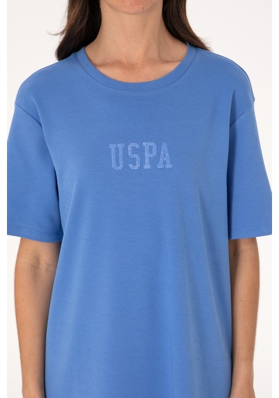 U.S. Polo Assn. Kadın İndigo Bisiklet Yaka Mini Boy Örme Elbise 50306431-VR028