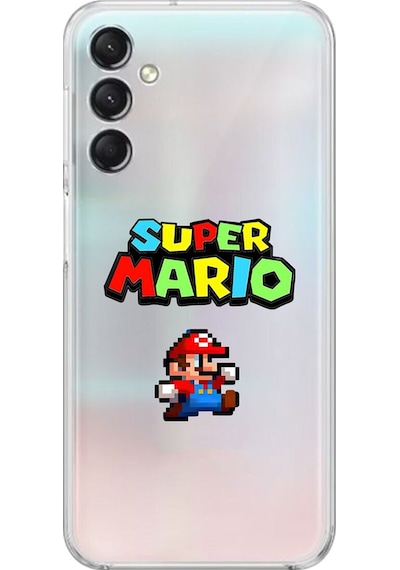 Samsung Galaxy A24 Uyumlu Şeffaf Kılıf 2 Mario Tasarımlı