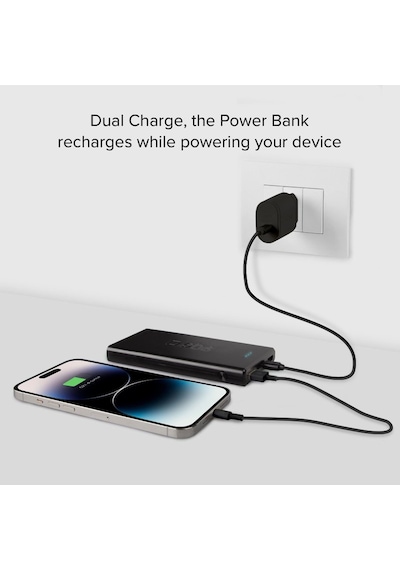 SBS Powerbank TTBB10000FASTK 10.000 mAh 2 Usb 2.1 A Taşınabilir Şarj Cihazı Siyah