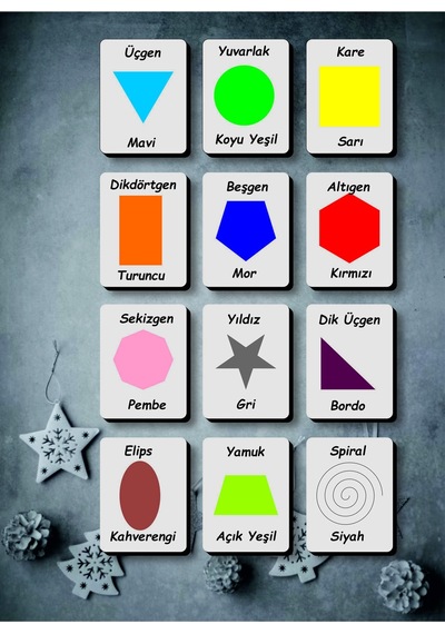 Ahşap Zeka Kartları Eşleştirme Oyunu Ahşap Puzzleoyuncak Şekiller Ve Renkler