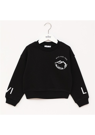 Wanex Kız Çocuk Uzun Kol Kalın Sweat - 32355 Pembe