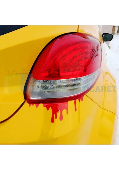 Kan Damlası Far Tampon Oto Sticker Etiket Yapıştırma 2 Adet