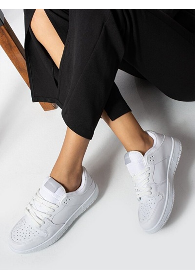 Sandrush Low Top Dayanıklı Rahat Unisex Günlük Sneaker Ayakka... Beyaz - Beyaz
